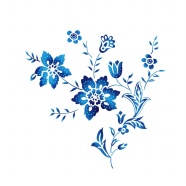 手绘蓝色花朵图片素材