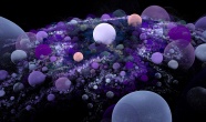 紫色创意泡泡背景图片