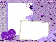 紫色相框桃心图片下载