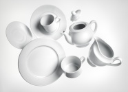 双人白瓷茶具图片
