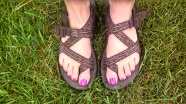 紫色脚美甲图片