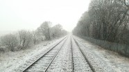 下雪天铁路图片