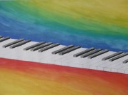 钢琴键绘画图片