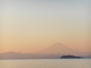 黄昏富士山图片