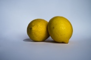 两个黄色柠檬图片