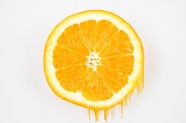 黄色橘子切片图片