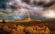 雨后彩虹风景图片