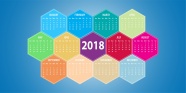 2018年日历全年表桌面图片