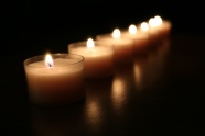 浪漫白色蜡烛火焰图片