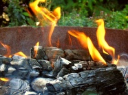 木炭火焰图片