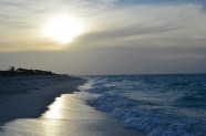 清晨海滩海浪图片