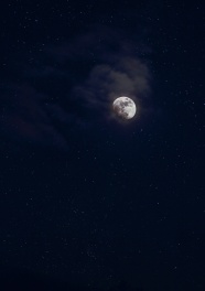 黑色天空月亮图片