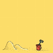 卡通沙滩黄色背景图片
