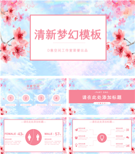 清新梦幻策划方案PPT模板