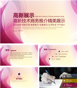 精美高端企事业商务推介PPT模板