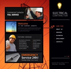 国外电力企业网站PSD素材