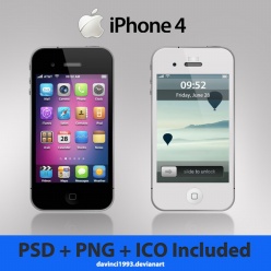 iphone4手机样式PSD素材