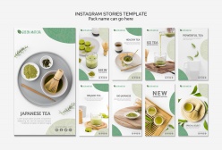 绿色抹茶产品展示H5模板设计