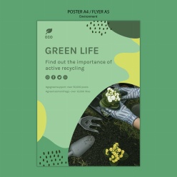 绿色生活环保海报设计素材