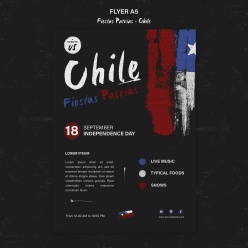 国际智利日传单模板