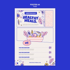 健康膳食PSD海报模板设计