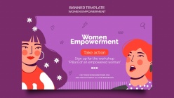 女权插画海报设计PSD素材