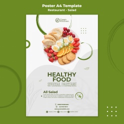 健康沙拉美食宣传海报设计