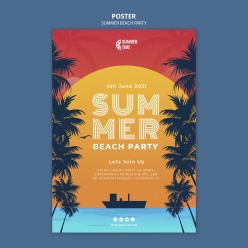 夏日派对海报设计PSD