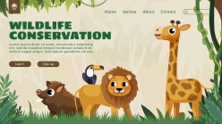 休闲野生动物海报模板设计