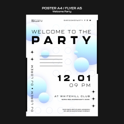 欢迎派对活动传单PSD模板