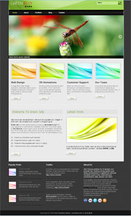绿果冻主题CSS网页模板