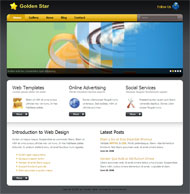 金色企业CSS网页模板