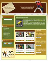 小鸟网上商店CSS网页模板