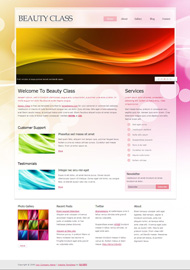 美容班主题CSS网页模板