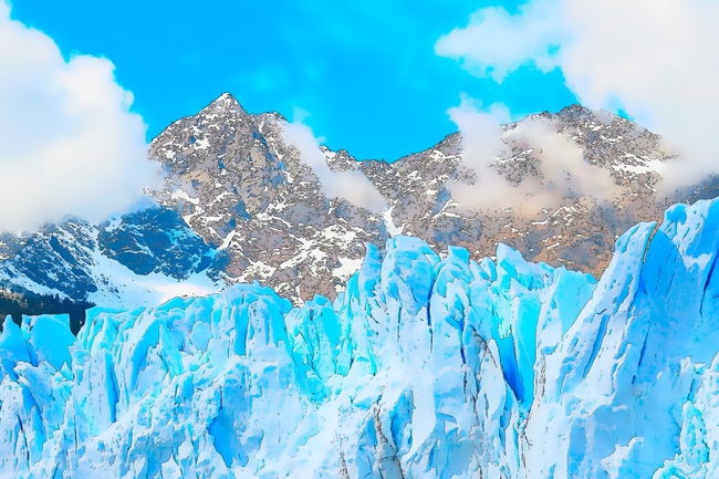 唯美雪山冰川大自然壁纸图片