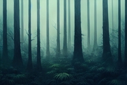 迷雾森林唯美意境图片