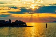 克罗地亚黄昏美景图片