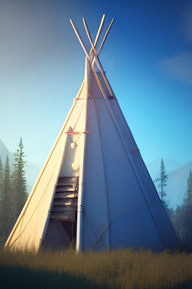 美洲印第安人帐篷图片