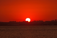黄昏夕阳红风景图片