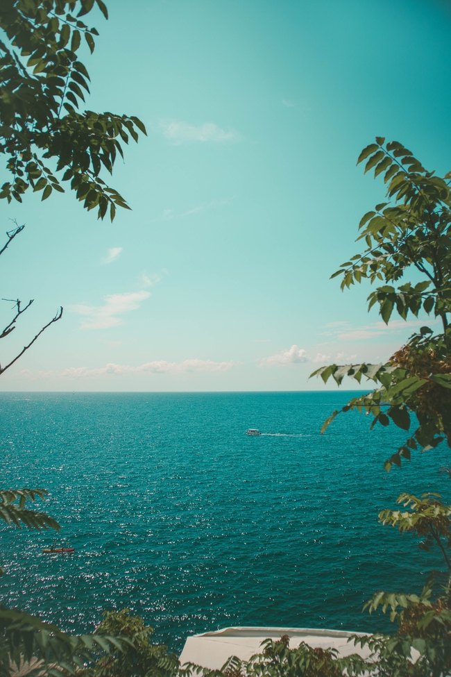 克罗地亚蓝天大海风景图片