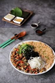 蛤蜊石锅拌饭韩式美食图片