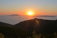 希腊假日旅行夕阳美景图片