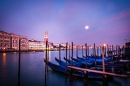 紫色黄昏意大利威尼斯风景图片