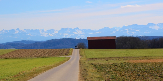 瑞士乡村田园风光摄影图片