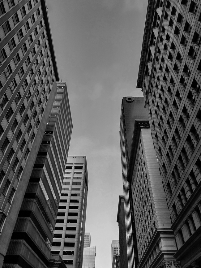 旧金山摩天大楼黑白建筑摄影图片