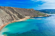 马耳他蓝色海湾风光摄影图片