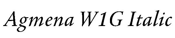 Agmena W1G Italic