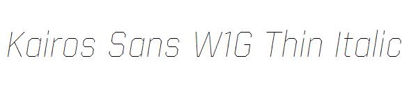 Kairos Sans W1G Thin Italic
