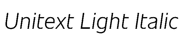 Unitext Light Italic