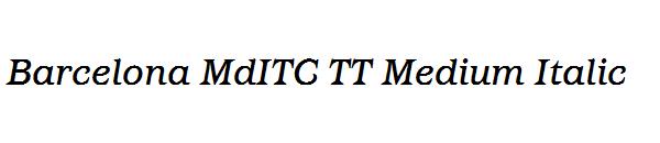 Barcelona MdITC TT Medium Italic